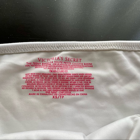 Victoria’s Secret White Bikini Bottom with Orange Straps and Palm tree pandents - Picture 6 of 7